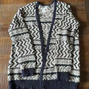 Maurices cardigan Sweater…colors of green blue and tan …size large